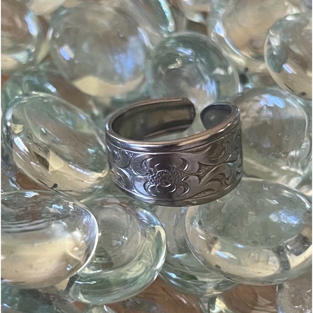Handmade Stainless Steel Ring Size 6.5